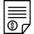 Document icon with a dollar sign symbol