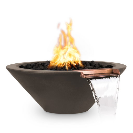 31 cazo fire & water bowl gfrc concrete chocolate