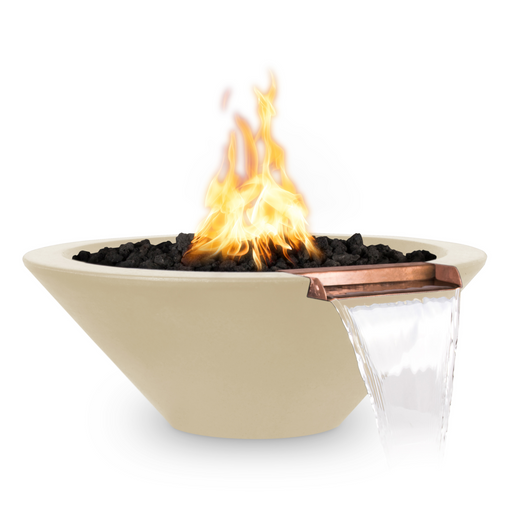 24 cazo fire & water bowl gfrc concrete vanilla