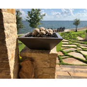 30 maya fire bow gfrc concrete in a garden chocolate lifestyle