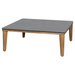 cane-line capture coffee table teak and fossil black, ceramic table top