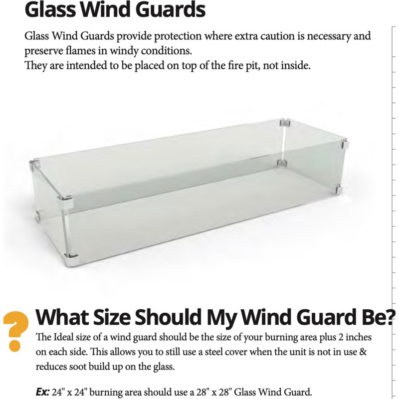 Wind Guard Building Premium Glass Wind Guards for Fire Pits | The Outdoor Plus — Lavish Patio