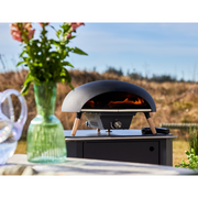 Le Feu Turtle Black Gas Powered Pizza Oven outdoor lifestyle