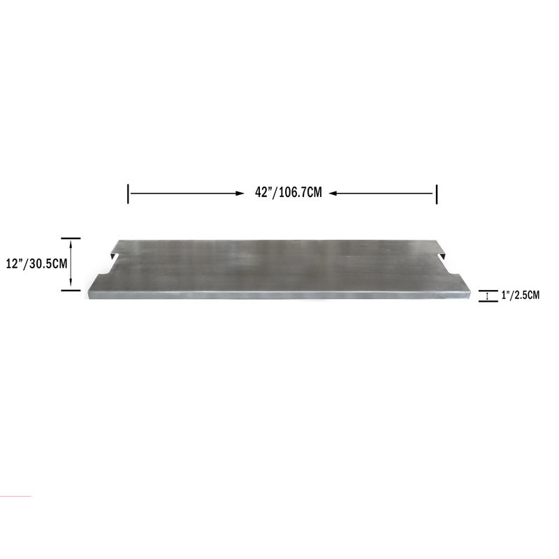 elementi 42" rectangle stainless steel outdoor fire pit lid accessories protection OFG121-SS dimensions