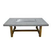 elementi 42" rectangle stainless steel outdoor fire pit lid accessories protection OFG121-SS