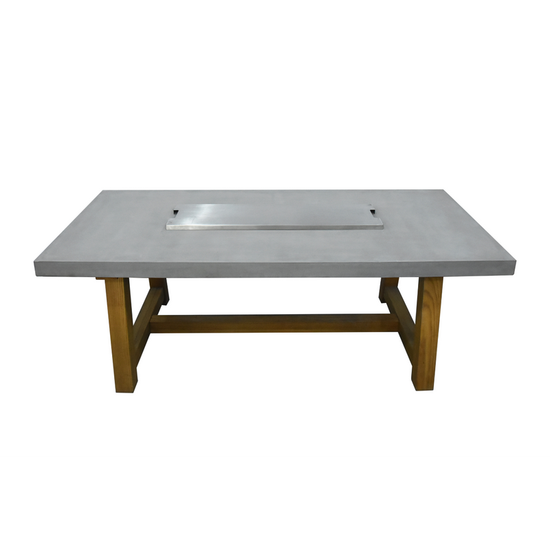 elementi 42" rectangle stainless steel outdoor fire pit lid accessories protection OFG121-SS