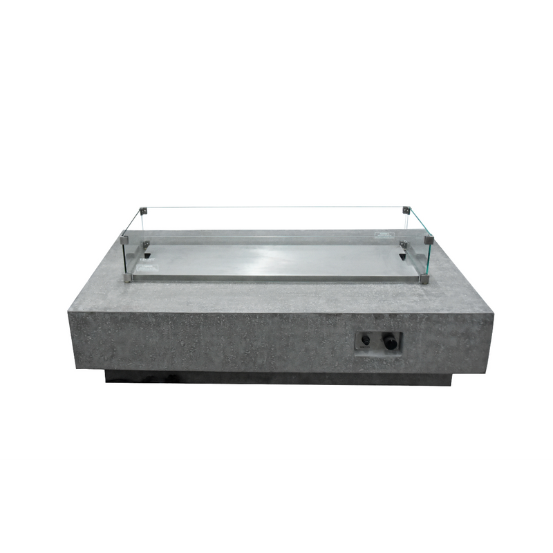 elementi 42" rectangle stainless steel outdoor fire pit lid accessories protection OFG121-SS