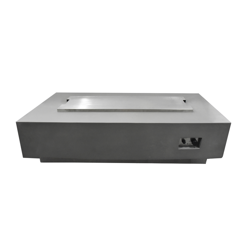 elementi 42" rectangle stainless steel outdoor fire pit lid accessories protection OFG121-SS