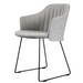 Choice Chair by Cane-line Black, galvanized steel w/sled with Light grey, Cane-line Focus cushion