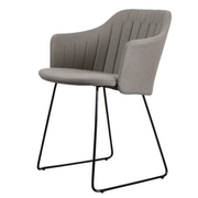 Choice Chair by Cane-line Black, galvanized steel w/sled with Taupe, Cane-line Natté cushion