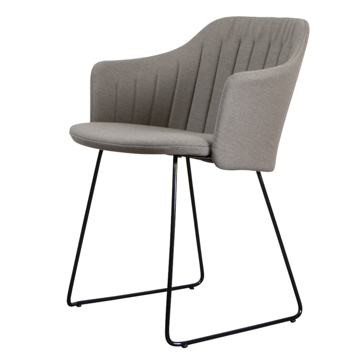 Choice Chair by Cane-line Black, galvanized steel w/sled with Taupe, Cane-line Natté cushion