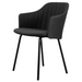 Choice Chair by Cane-line Black, galvanized steel w/4legs with Black, Cane-line Natté cushion