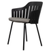 Choice Chair by Cane-line Black chair with Black, galvanized steel w/4legs and Taupe, Cane-line Natté  cushion