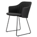 Choice Chair by Cane-line Black, galvanized steel w/sled with Black, Cane-line Natté cushion