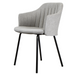 Choice Chair by Cane-line Black, galvanized steel w/4legs with Light grey, Cane-line Focus cushion