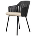 Choice Chair by Cane-line Black chair with Black, galvanized steel w/4legs and Sand, Cane-line Free cushion