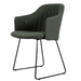 Choice Chair by Cane-line Black, galvanized steel w/sled with Dark green, Cane-line Link cushion