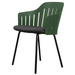 Choice Chair by Cane-line Dark green chair with Black, galvanized steel w/4legs and Black, Cane-line Natté cushion