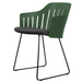 Choice Chair by Cane-line Dark green chair with Black, galvanized steel w/sled and Black, Cane-line Natté cushion