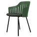 Choice Chair by Cane-line Dark green chair with Black, galvanized steel w/4legs and Dark green, Cane-line Link cushion