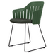 Choice Chair by Cane-line Dark green chair with Black, galvanized steel w/sled and Dark green, Cane-line Link cushion