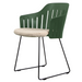 Choice Chair by Cane-line Dark green chair with Black, galvanized steel w/sled and Sand, Cane-line Free cushion