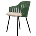 Choice Chair by Cane-line Dark green chair with Black, galvanized steel w/4legs and Sand, Cane-line Free cushion