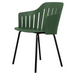 Choice Chair by Cane-line Dark green chair with Black, galvanized steel w/4legs and no cushion