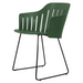 Choice Chair by Cane-line Dark green chair with Black, galvanized steel w/sled and no cushion