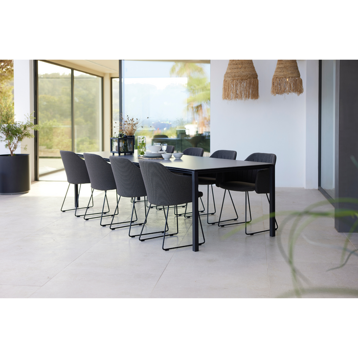 choice chair lifestyle sled legs with dining table