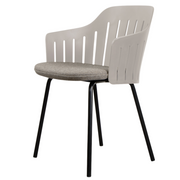 Choice Chair by Cane-line Taupe chair with Black, galvanized steel w/4legs and Taupe, Cane-line Natté cushion