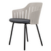 Choice Chair by Cane-line Taupe chair with Black, galvanized steel w/4legs and Dark grey, Cane-line Focuscushion