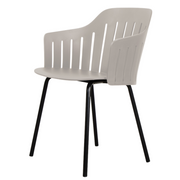 Choice Chair by Cane-line Taupe chair with Black, galvanized steel w/4legs and no cushion