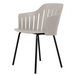 Choice Chair by Cane-line Taupe chair with Black, galvanized steel w/4legs and no cushion