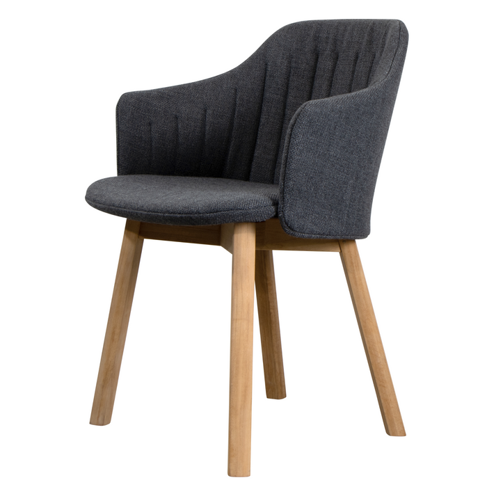 Choice Chair by Cane-line teak legs with Dark grey, Cane-line Focus cushion