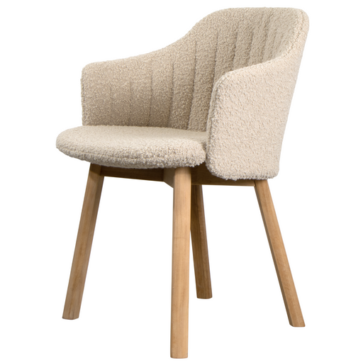 Choice Chair by Cane-line in the color sand with teak legs