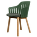 Choice Chair by Cane-line Dark green chair with teak legs and Dark green, Cane-line Link cushion