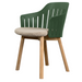 Choice Chair by Cane-line Dark green chair with teak legs and Sand, Cane-line Free cushion