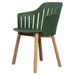 Choice Chair by Cane-line Dark green chair with teak legs and no cushion