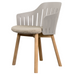 Choice Chair by Cane-line Taupe chair with teak legs and Sand, Cane-line Free cushion