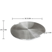 elementi 29" round stainless steel outdoor fire pit lid accessories protection OFG101-SS dimensions
