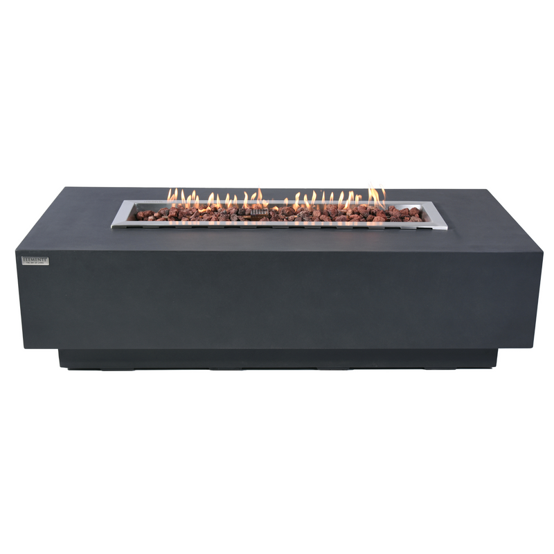 elementi 60 granville dark grey fire table