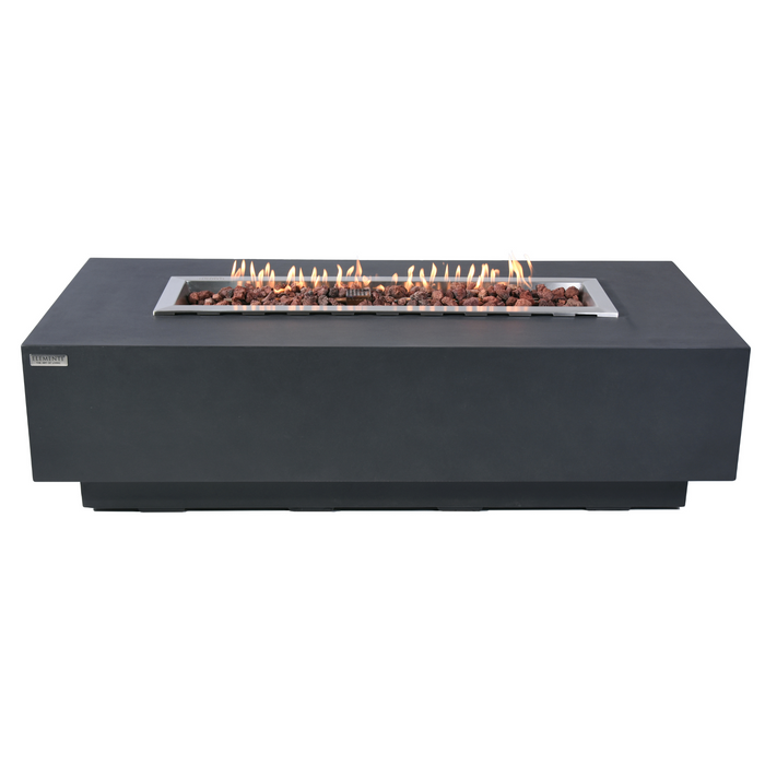 Granville Rectangular Concrete 60" Gas Fire Table