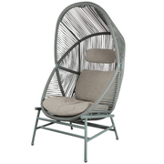 cane line hive chair Dusty green, small round tube Cane-line Weave with Dusty green, aluminium base and Desert sand, Cane-line Rise cushion