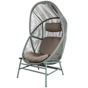 cane line hive chair Dusty green, small round tube Cane-line Weave with Dusty green, aluminium base and Taupe, Cane-line AirTouch cushion
