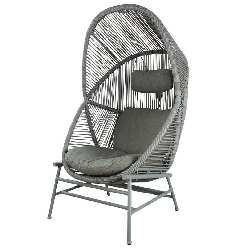cane line hive chair Dusty green, small round tube Cane-line Weave with Dusty green, aluminium base and Light green, Cane-line Link cushion