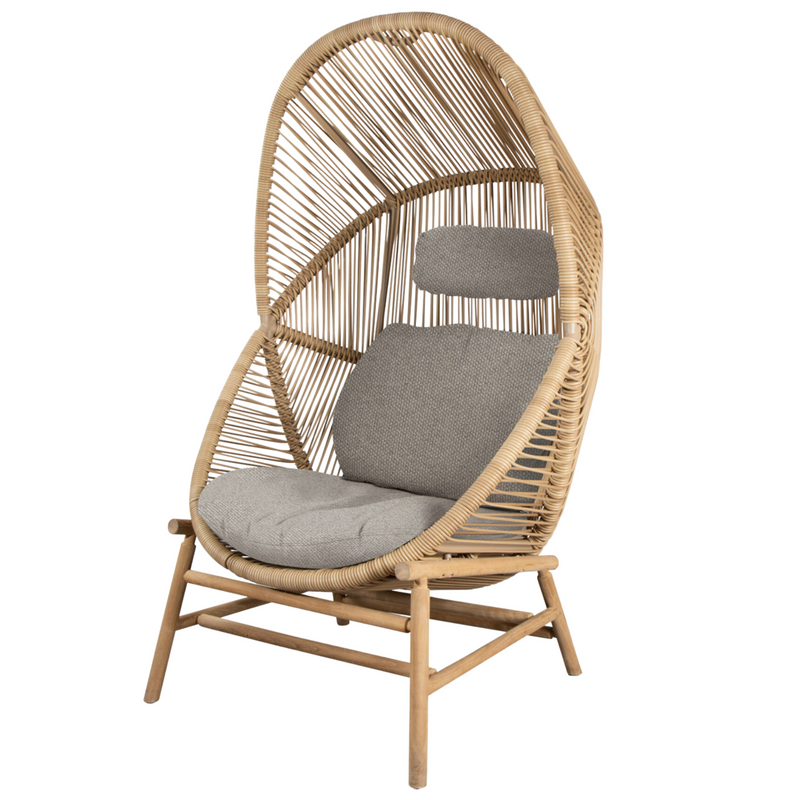 cane line hive chair Natural, small round tube Cane-line Weave with teak base and Desert sand, Cane-line Rise cushion