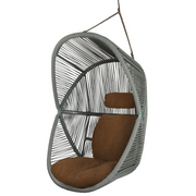 cane line hive chair Dusty green, small round tube Cane-line Weave with Taupe, string Cane-line Soft Rope and Umber brown, Cane-line Rise cushion