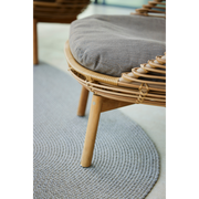cane line hive highback chair Natural, large round tube Cane-line Weave w/teak with Taupe, Cane-line AirTouch cushion in a patio lifestyle