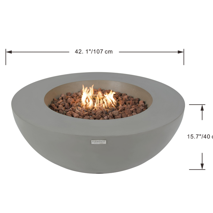 42" Elementi Lunar Bowl Fire Table